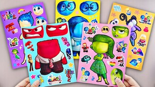 🌈PaperDIY🌈 Inside Out 2 Movie DIY Sticker Book with Anger, Joy, Sadness, Disgust, Fear #insideout