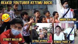 KOCAK 🤣 REAKSI BOCIL EPEP KETEMU YOUTUBER FF | MR05, EVOS STREET, KEMAS, KULGAR, dll