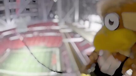 The coolest mascot entrance ever #Don’tTryThisAtHome