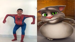 Người Nhện Xí Muội bắt chước mèo Tom 🐱❤️ Muội Vlog - bắt trend ep 12