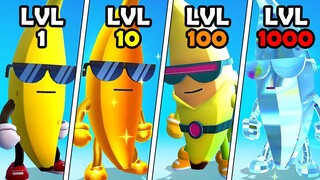 A CADA PARTIDA a SKIN BANANA SOBE DE NÍVEL no Stumble Guys