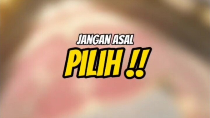 Jangan asal pilih karakter standar