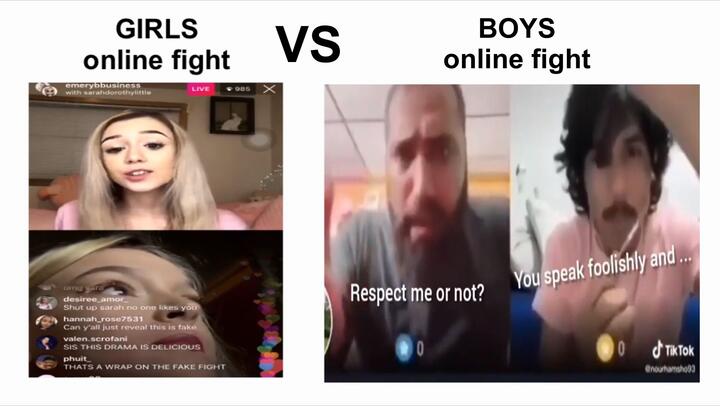 Girls Online Fight VS Boys Online Fight