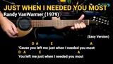 Just When I Needed You Most - Randy VanWarmer (1979) - Easy Guitar Chords Tutorial with Lyrics Part2