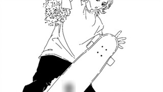 Mikey and skateboard