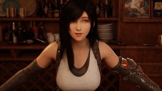 Uji tampilan Tifa dan game aslinya di area 3D