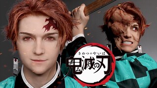 Have you given up on learning how to imitate Tanjiro's special effects makeup with stockings? [ONLee