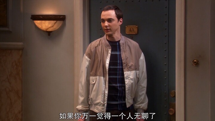 谢尔顿：佩妮，万一你觉得一个人无聊了，千万别来打扰我！