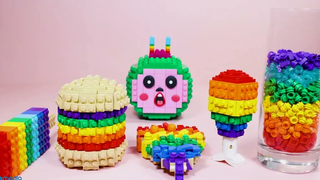 LEGO CoComelon - Rainbow Food Challenge การทำอาหารสต็อปโมชั่นและเลโก้ ASMR