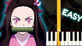 Demon Slayer Kimetsu no Yaiba - Nezuko Theme - Easy Piano Tutorial