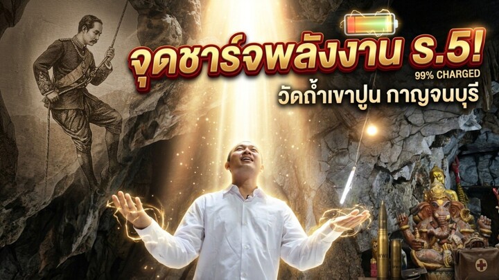 อัศจรรย์ พิกัดรับพลังงานแสง มงคล! เปิดจุดแสงดิ่งโถงถ้ำศักดิ์สิทธิ์ วัดถ้ำเขาปูน
