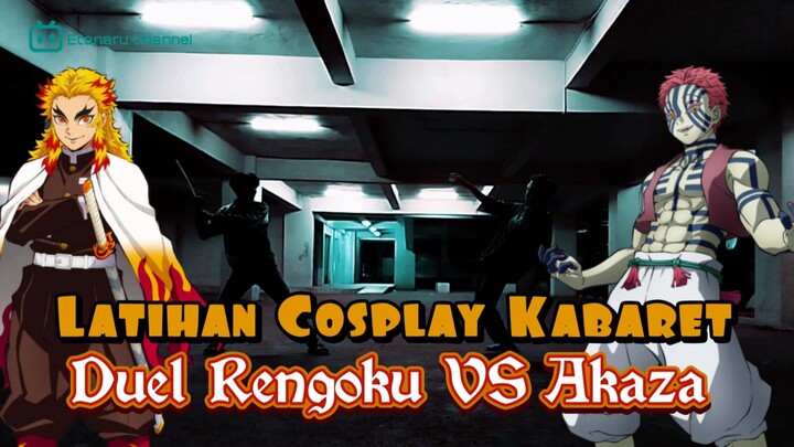RENGOKU KYOJURO VS AKAZA - LATIHAN DUEL COSPLAY PERFORMANCE UNTUK KABARET DEMON SLAYER MUGEN TRAIN