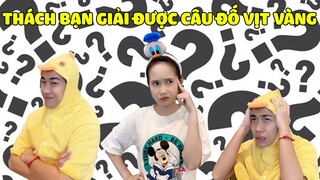THÁCH BẠN GIẢI ĐƯỢC CÂU ĐỐ VỊT VÀNG | CrisDevilGamer VS NOOB Mai Quỳnh Anh