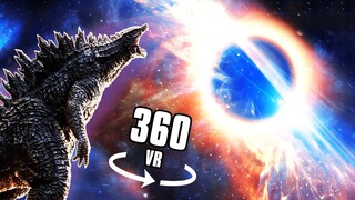 360° Travel inside Black Hole with GODZILLA!