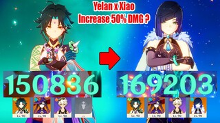 This is What Yelan x Xiao Combo Look Like - 2.7 DMG Test - Increase 50% DMG?