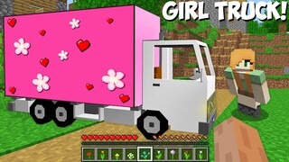 What INSIDE A SUPER SECRET GIRL TRUCK in Minecraft Challenge 100% Trolling