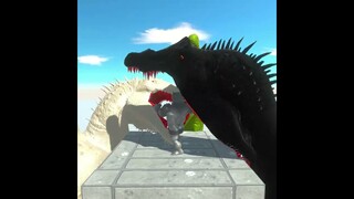 SLOW MOTION SPINOSAURUS EATS APES