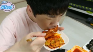 Miến kim chi, cơm nắm, gà phần 8 #mukbang