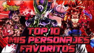 TOP 10 MIS PERSONAJES FAVORITOS DE DRAGON BALL LEGENDS