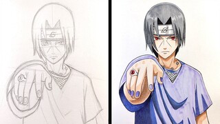 How to Draw Itachi Uchiha - [Naruto Shippuden]