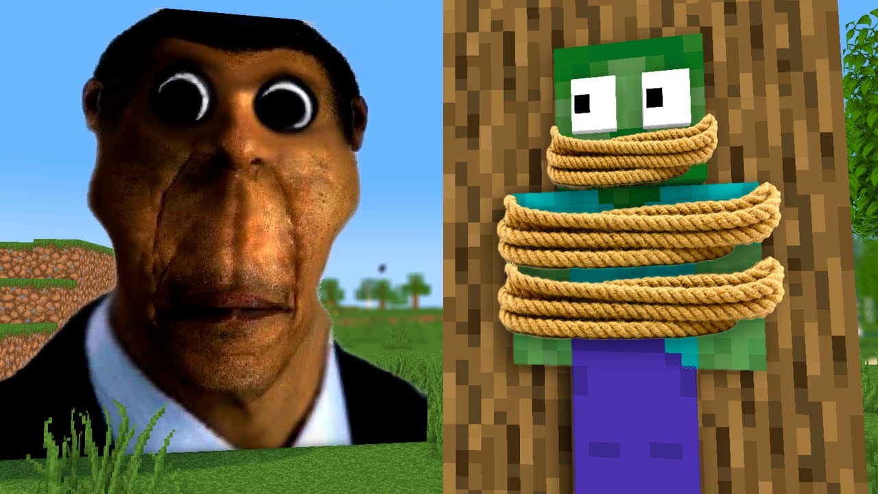 Monster School : OBUNGA & CURSE FACE FRIENDS CHALLENGE - Minecraft  Animation - BiliBili