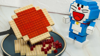 LEGO Doraemon สูตรโดนัทญี่ปุ่น - Stop Motion Cooking & Lego ASMR