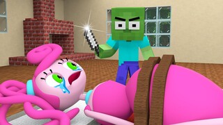 Monster School: Sinister Baby Zombie and Poor Mommy Long Legs - Sad Story | Minecraft Animation