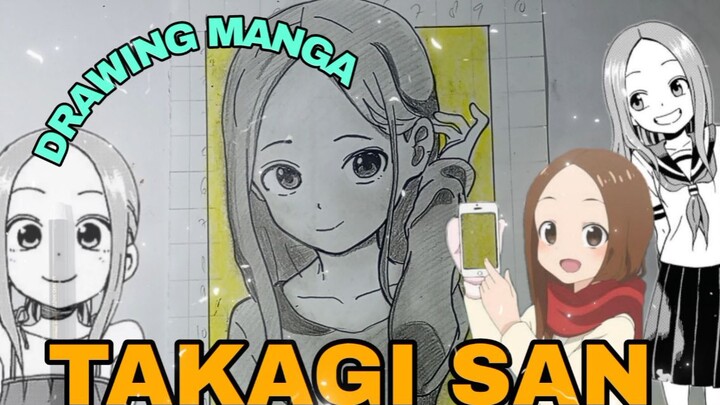 mengambar manga, takagi san
