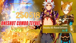 Gorou C6 Crowned & Itto C6 Triple Crown Oneshot Combo Andrius & Teyvat | Endgame Content