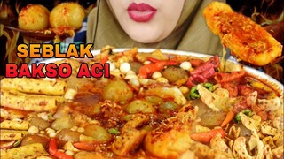 AUTO MELEDAK💣💣💣💣||ASMR SEBLAK BAKSO ACI Extra pedas level 3 ||SEBLAK KERING || ASMR INDONESIA