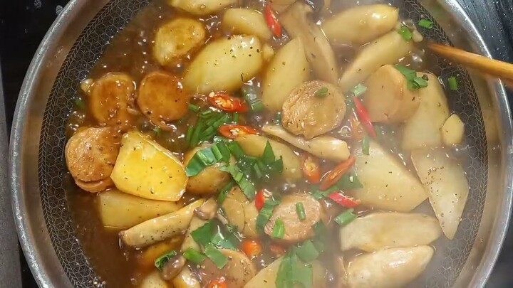 món kho đơn giản dể nấu.tàu hủ ky kho tiêu.