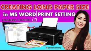 Creating a Long Paper Size in MS Word | Print Settings