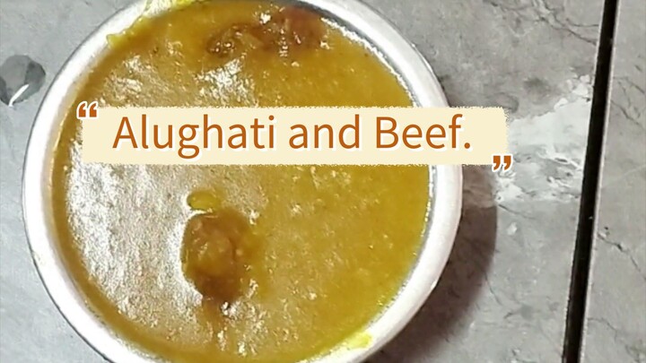 Alughati with beef. Traditional food of Bogura.