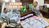 STUDIO VLOG #1 | PACKING ORDERS | First Day Using Our Shop