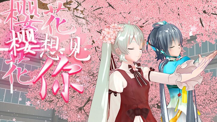 [Hatsune × Tianyi] Cherry Blossoms, Cherry Blossoms — I Want to See You [With MMD PV] [Between World