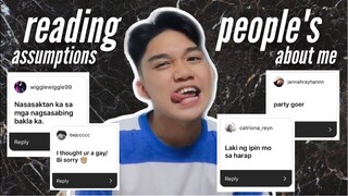 READING PEOPLE'S ASSUMPTIONS ABOUT ME (BI/GAY?) | Marcus Chleone