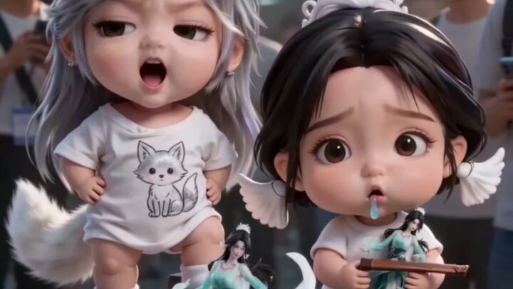 Han Xiaoyu and Xiao Yinyue are selling Song Yu figurines.