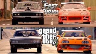 The Fast And The Furious | Supra vs Charger GTA 5 side by side Comparison