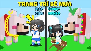 MẶP DORAM GIÀU CÓ VÀ MÈO SIMMY NGHÈO KHỔ TRANG TRÍ BÉ MƯA TRONG MINI WORLD