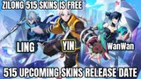 515 Upcoming Skins OFFICIAL Release Date & FREE | New Hero Xavier Release Date | MLBB