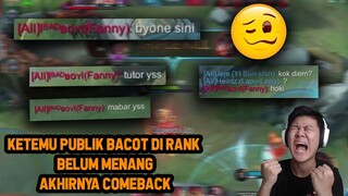RANKED KETEMU PUBLIK BACOT PADAHAL BELUM MENANG ! KITA COMEBACKIN - Mobile Legends