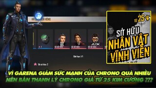 FREE FIRE | VÌ BỊ GARENA GIẢM SỨC MẠNH NÊN BÁN THANH LÝ CHRONO GIÁ RẺ TỪ 25 KIM CƯƠNG?