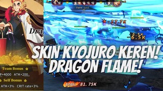 AUTO GACHA SKIN KYOJURO FIRE PILAR BARU DRAGON FLAME BLUE FIRE KEREN !! - DS: BLADE OF HASHIRA