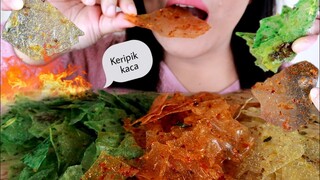 ASMR KERIPIK KACA 3 VARIANT RASA PEDASNYA BIKIN KETAR KETIR | ASMR MUKBANG INDONESIA