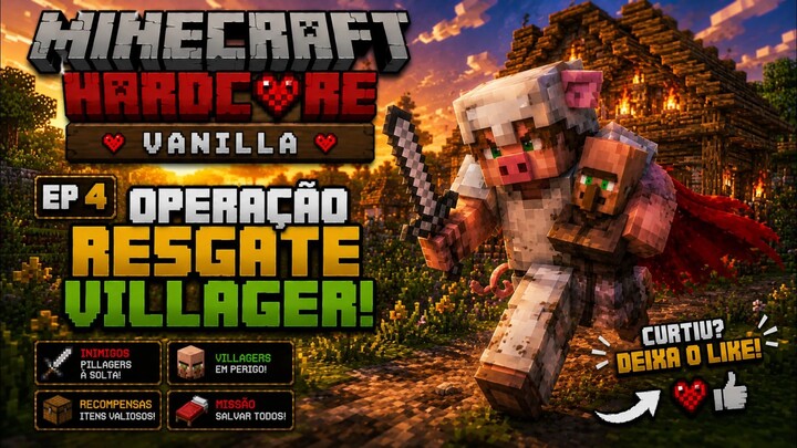 Operação resgate VILLAGER! - Minecraft Hardcore Vanilla #4