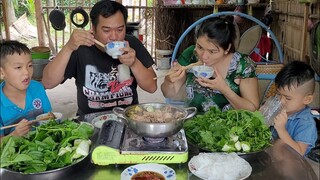 Ngon Tuyệt Vời  Với Nồi Gà Hầm Sả Nhúng Rau Vườn | ATML & FAMILY  T23