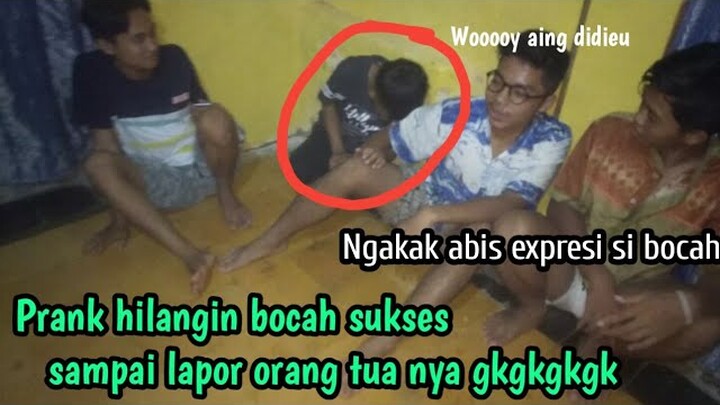 PRANK BOCAH MENGHILANG, Tapi bohong, LUCU BANGET EXPRESI NYA #prankinbocahngapak