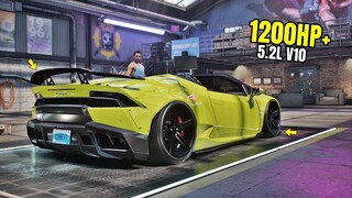 Need for Speed Heat Gameplay - 1200HP+ LAMBORGHINI HURACAN SPYDER Customization | Max Build 400+