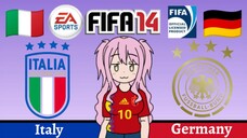 Miyako FIFA 14 | Italy VS Germany (4 Times World Cup Champions Derby)