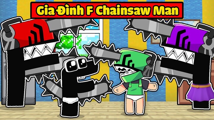SẦU RIÊNG 1 NGÀY SỐNG CÙNG GIA ĐÌNH F CHAINSAW MAN TRONG MINECRAFT*SẦU RIÊNG QUỶ CƯA F ALPHABET